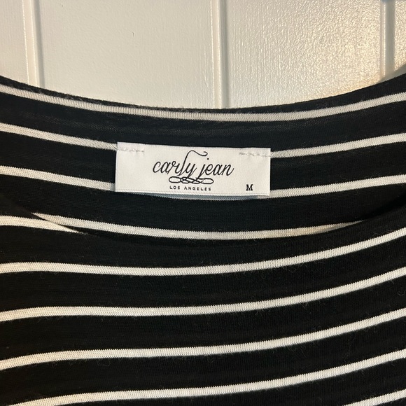 CJLA Black and White Striped Tie Dress - Picture 6 of 9